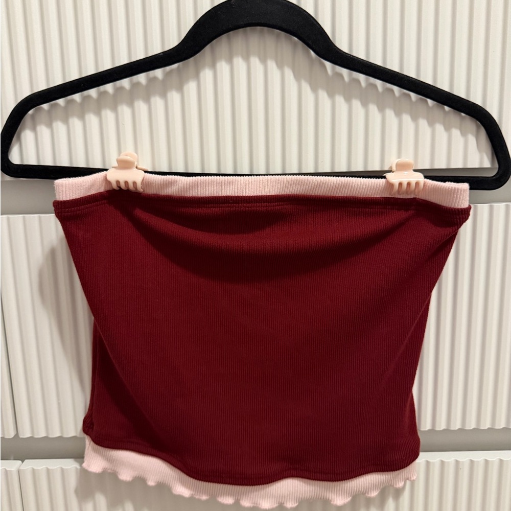 Stylish Red and Pink Tube Top